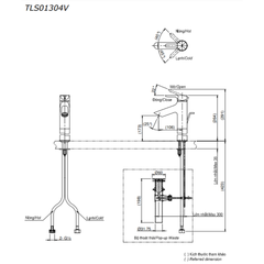 Vòi rửa mặt lavabo TOTO TLS01304V