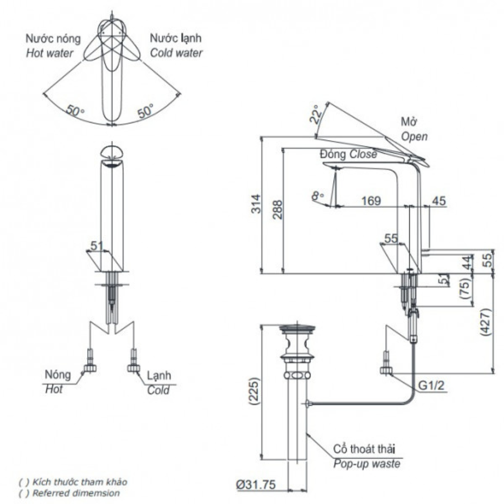 Vòi rửa mặt lavabo TOTO TLP03301A1