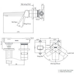 Vòi chậu gắn tường TOTO TLG10307B