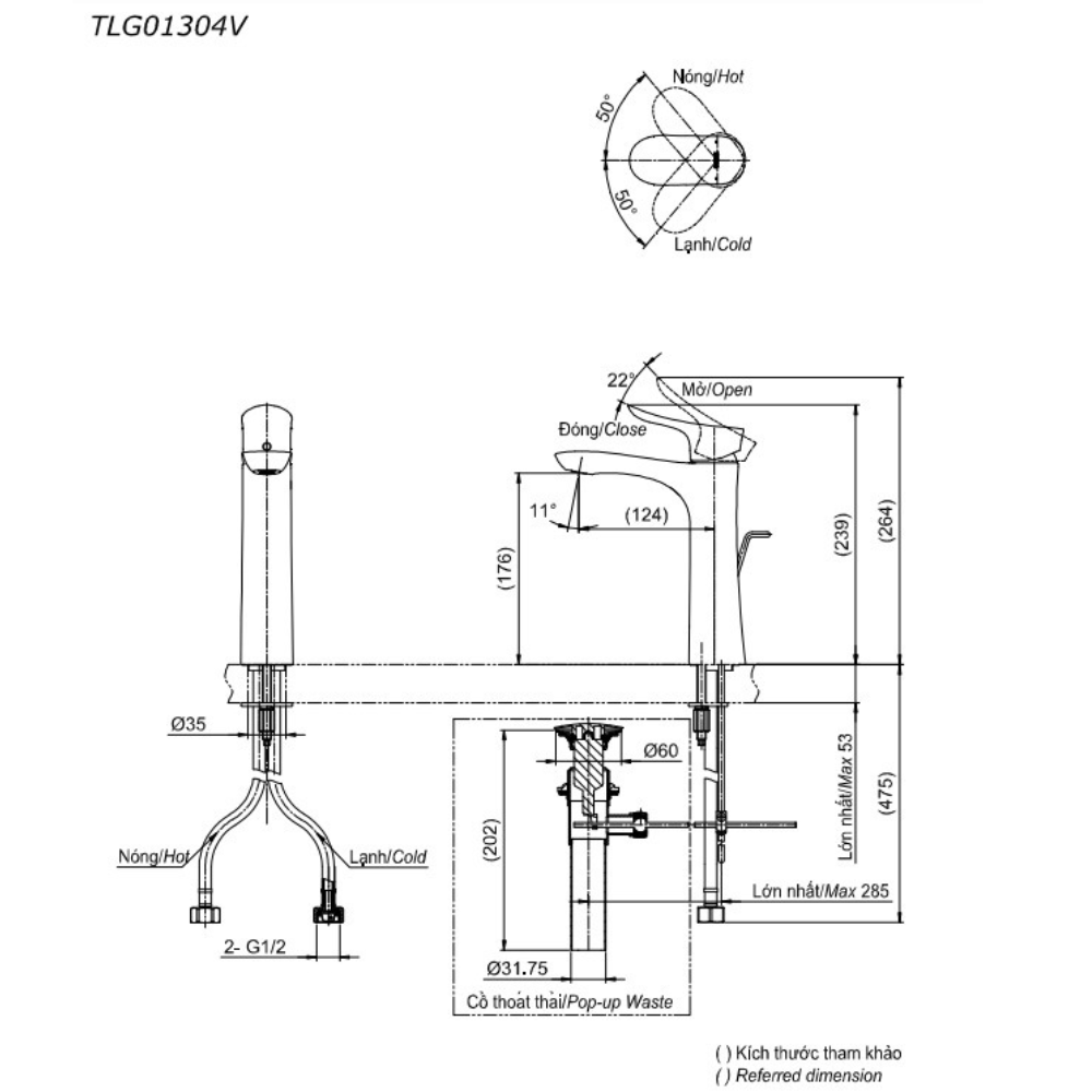 Vòi rửa mặt lavabo TOTO TLG01304V