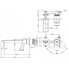 Vòi lavabo âm tường TOTO TLG04310BB (Mã cũ TLG04310B)