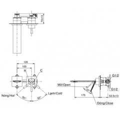 Vòi chậu gắn tường TOTO TLP02309BA (Mã cũ TLP02309B)