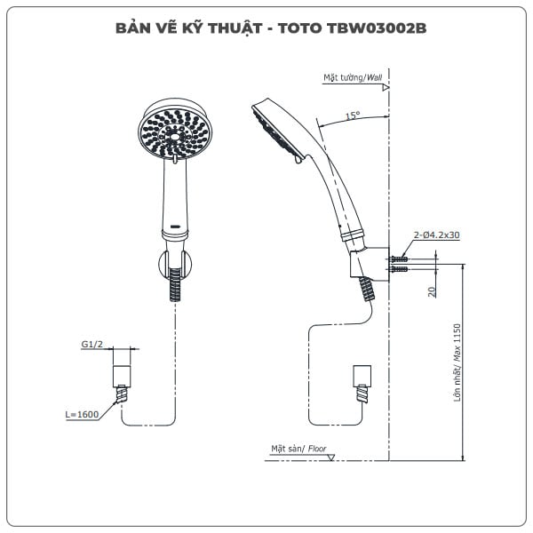 Bát sen cầm tay TOTO TBW03002B