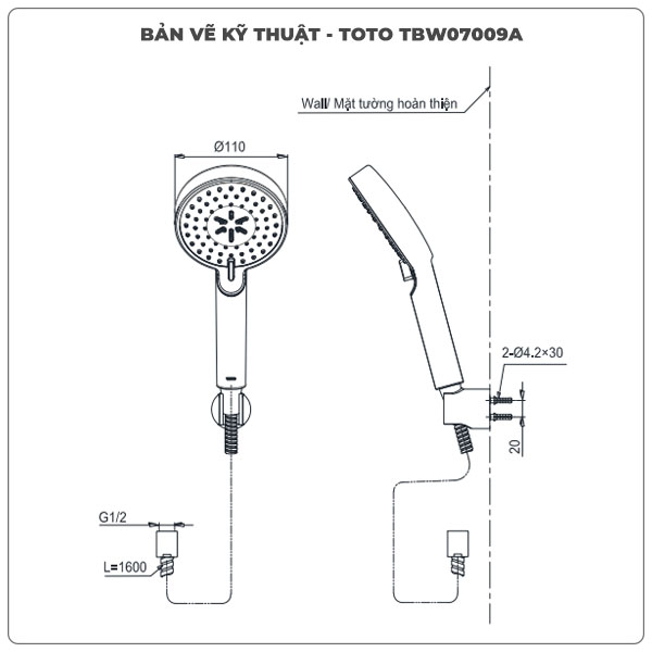 Bát sen cầm tay TOTO TBW07009A