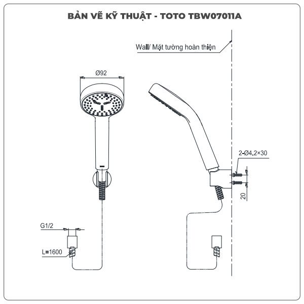 Bát sen cầm tay TOTO TBW07011A