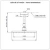 Bát sen gắn trần TOTO TBW08002A1