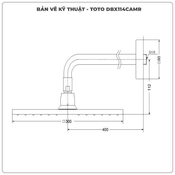 Bát sen gắn tường TOTO DBX114CAMR
