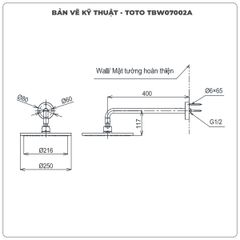 Bát sen gắn tường TOTO TBW07002A