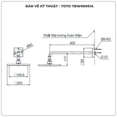 Bát sen gắn tường TOTO TBW08001A