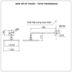 Bát sen gắn tường TOTO TBW08002A