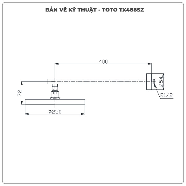 Bát sen gắn tường TOTO TX488SZ