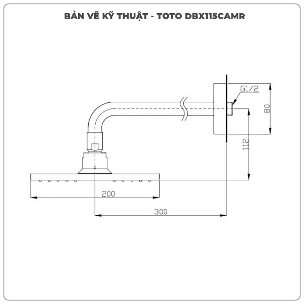 Bát sen gắn tường TOTO DBX115CAMR