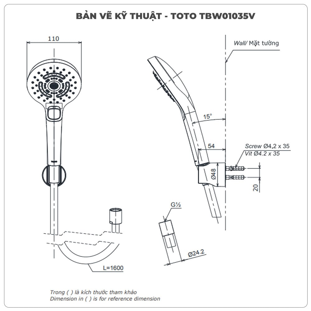 Bát sen cầm tay TOTO TBW01035V