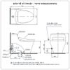 Bồn cầu nắp rửa điện tử TOTO MS823CDRW12