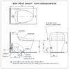 Bồn cầu nắp rửa điện tử TOTO MS823CDRW23