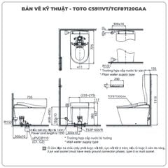 Bồn cầu NEOREST LS TOTO CS911VT/TCF87120GAA/T53P100VR