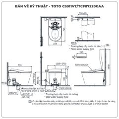 Bồn cầu NEOREST LS TOTO CS911VT/TCF87220GAA/T53P100VR