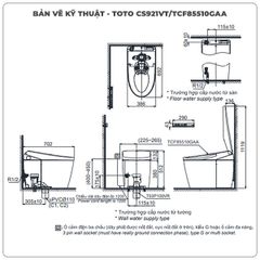 Bồn cầu NEOREST AS TOTO CS921VT/TCF85510GAA/T53P100VR