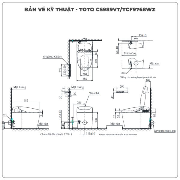 Bồn cầu NEOREST TOTO CS989VT/TCF9768WZ/T53P100VR