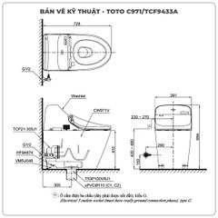 Bồn cầu thông minh TOTO C971/TCF9433A