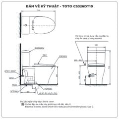 Bồn cầu TOTO 2 khối CS326DT10