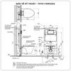 Bồn cầu treo tường TOTO CW822RA/TCF24410AAA/WH172A/MB171M nắp điện tử