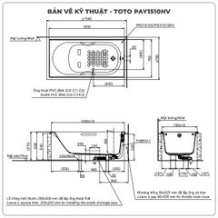 Bồn tắm xây TOTO PAY1510HV