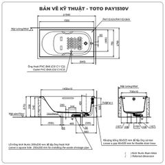 Bồn tắm xây TOTO PAY1510V