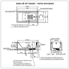 Bồn tắm xây TOTO PAY1520V