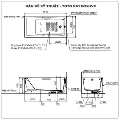 Bồn tắm chân yếm TOTO PAY1525HVC