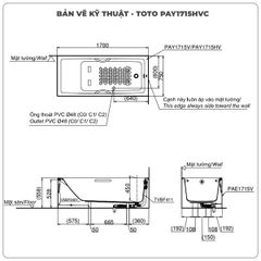 Bồn tắm chân yếm TOTO PAY1715HVC