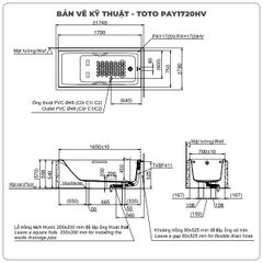 Bồn tắm xây TOTO PAY1720HV