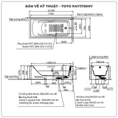 Bồn tắm xây TOTO PAY1730HV