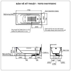 Bồn tắm chân yếm TOTO PAY1735VC