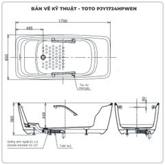 Bồn tắm đặt sàn TOTO PJY1724HPWEN