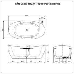 Bồn tắm đặt sàn TOTO PJY1814HPWE