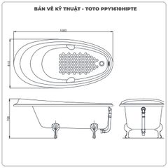 Bồn tắm đặt sàn TOTO PPY1610HIPTE