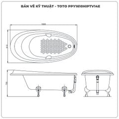 Bồn tắm đặt sàn TOTO PPY1610HIPTV14E