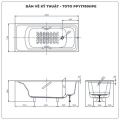 Bồn tắm xây TOTO PPY1780HPE