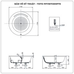 Bồn tắm masage TOTO PPYB1720HPTE