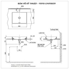 Chậu rửa mặt đặt bàn TOTO LT4715G19#MGR màu xám mờ