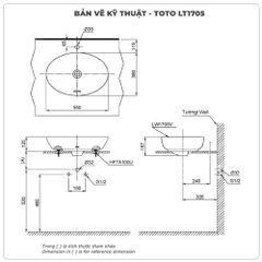 Lavabo đặt bàn TOTO LT1705#MGR màu xám mờ