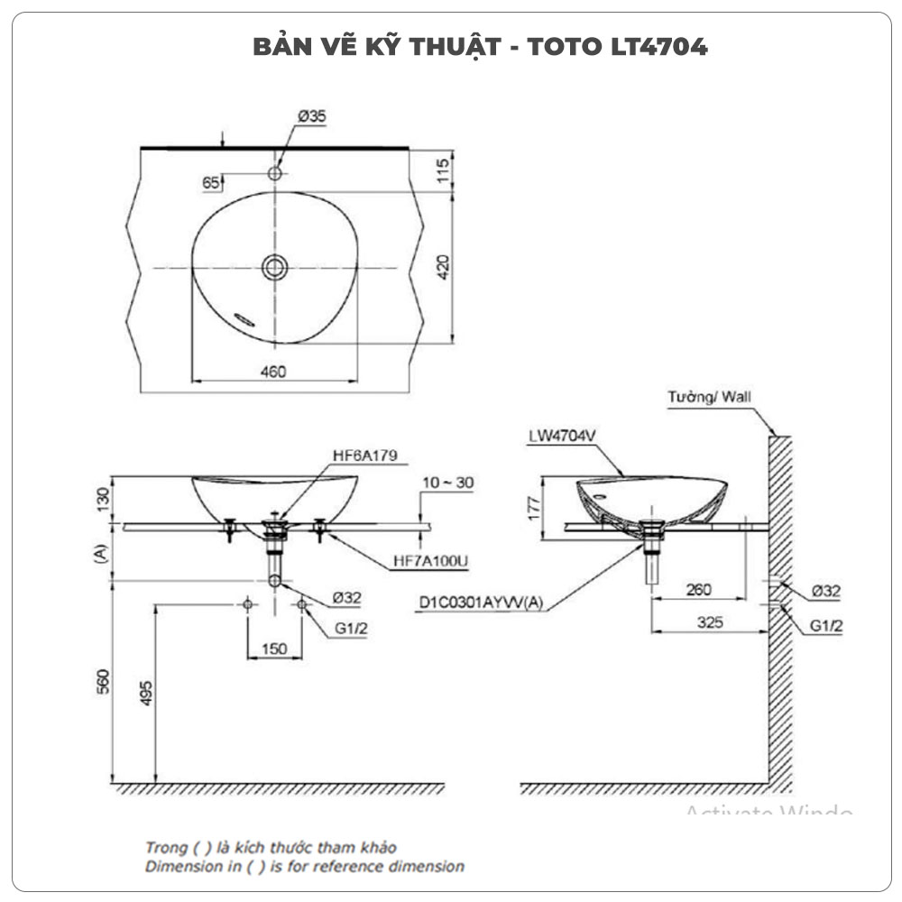 Lavabo đặt bàn TOTO LT4704G19#MBL màu đen mờ