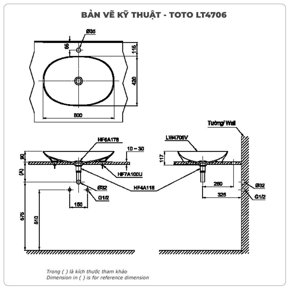 Chậu rửa mặt lavabo đặt bàn TOTO LT4706MT