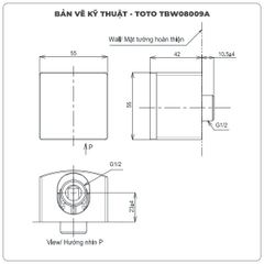 Cút nối tường TOTO TBW08009A