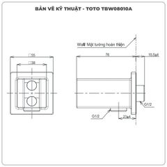 Cút nối tường TOTO TBW08010A