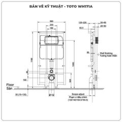 Két nước âm tường TOTO WH171A