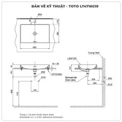 Chậu rửa mặt lavabo đặt bàn TOTO LT4716G19