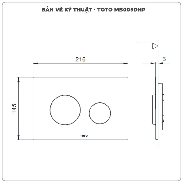 Mặt nạ xả nhấn TOTO MB005DNP