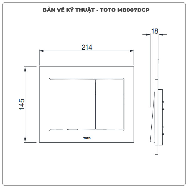 Mặt nạ xả nhấn TOTO MB007DCP